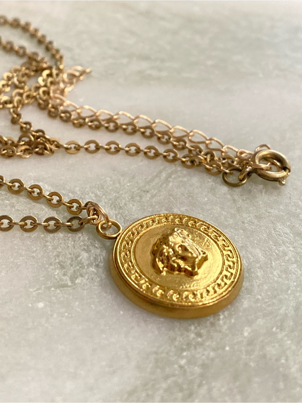 Versace Medusa Button Necklace Upcycled - Picture 4 of 6